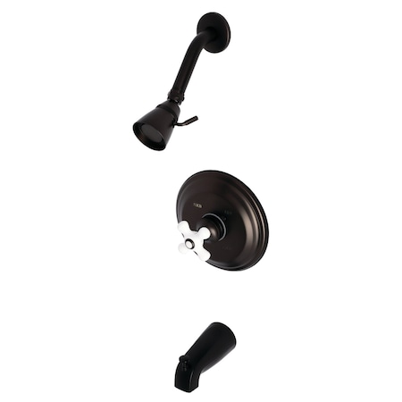 Kingston Brass Tub and Shower Faucet, Oil Rubbed Bronze, Wall Mount KB3635PXT